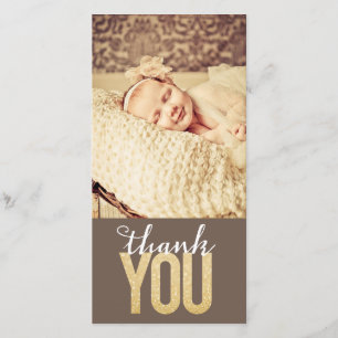 Baby-Mädchen-Junge danken Ihnen Foto-Karte Dankeskarte