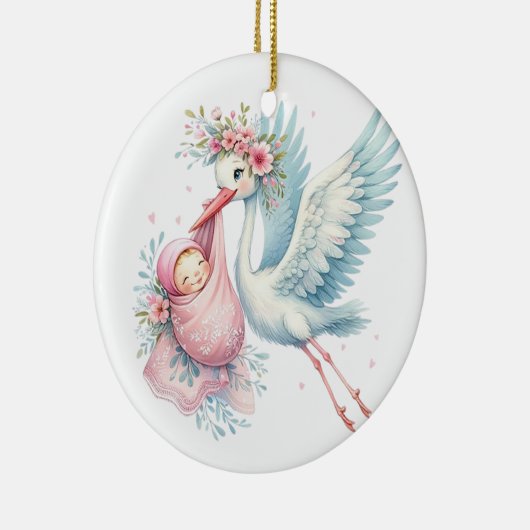 Baby Mädchen Keramik Ornament (Rechts)