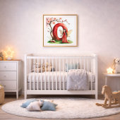 Baby Mädchen Kinderzimmer Buchstabe O Feen Blumenm Poster