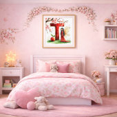 Baby Mädchen Kinderzimmer Buchstabe T Fee Floral Poster
