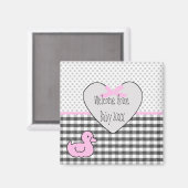 Baby Mädchen Magnet (Vorderseite/Rückseite)