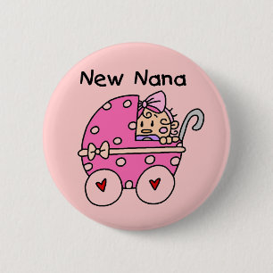 Baby-Mädchen-neue Nana-T - Shirts und -geschenke Button