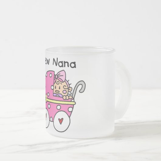 Baby-Mädchen-neue Nana-T - Shirts und -geschenke Mattglastasse (VorderseiteRechts)