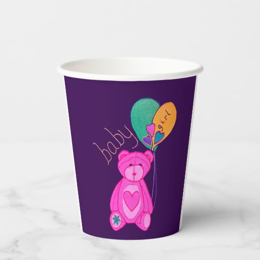 Baby Mädchen Pappbecher (Rückseite)