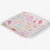 Baby Mädchen Pappteller (Gewinkelt)