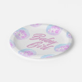 Baby Mädchen Pappteller (Schrägansicht)