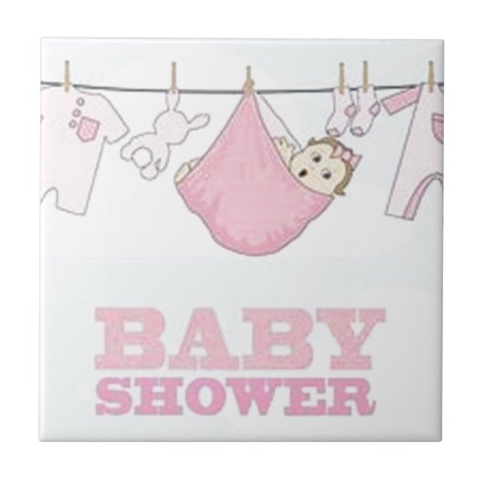 BABY-MÄDCHEN-PARTY-EINZELTEIL-DEKOR FLIESE (Vorderseite)