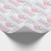 BABY-MÄDCHEN-PARTY-EINZELTEIL-DEKOR GESCHENKPAPIER (Ecke)