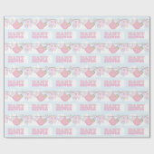 BABY-MÄDCHEN-PARTY-EINZELTEIL-DEKOR GESCHENKPAPIER (Flach)