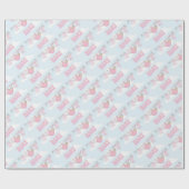 BABY-MÄDCHEN-PARTY-EINZELTEIL-DEKOR GESCHENKPAPIER (Flach)