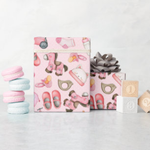 Baby-Mädchen-Party Geschenkpapier