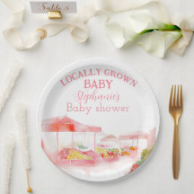 Baby-Mädchen-Party mit lokalem Markt für frische P
