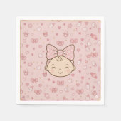 Baby-Mädchen-Partyservietten Serviette (Vorderseite)