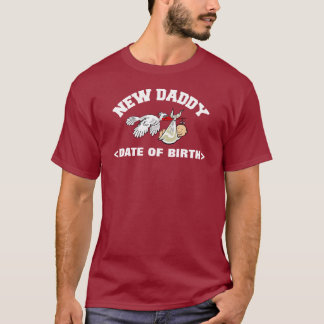 Baby-Mädchen-personalisierter neuer Vati-T - Shirt