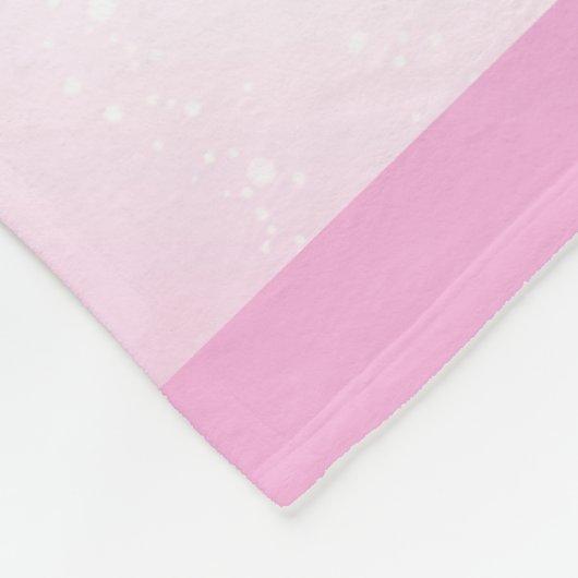 Baby-Mädchen-personalisiertes | rosa Fleecedecke (Ecke)