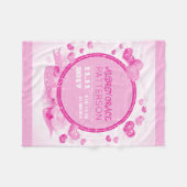 Baby-Mädchen-personalisiertes | rosa Fleecedecke (Vorderseite (Horizontal))