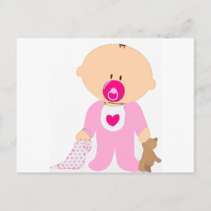 Baby Mädchen Postkarte