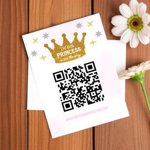 Baby-Mädchen-Registry zur kleinen Prinzessin Begleitkarte