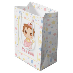 Baby-Mädchen-Rosa-Overall Mittlere Geschenktüte
