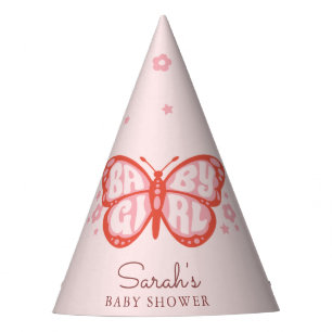 Baby Mädchen Rosa Schmetterling Baby Geschenk Dusc Partyhütchen