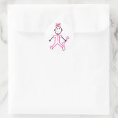 Baby Mädchen Runder Aufkleber (Tasche)