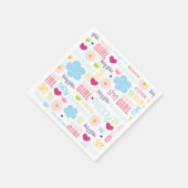 Baby Mädchen Serviette (Ecke)