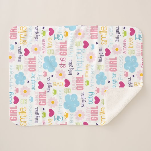 Baby Mädchen Sherpadecke (Vorderseite (Horizontal))