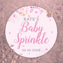 Baby Mädchen Sprinkle Pink Wasserfarbe Blüten Flor
