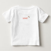 BABY MÄDCHEN T - SHIRT MIT INDIVIDUELLE NAME BLUME (Rückseite)