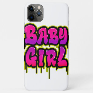 Baby Mädchen tropfende Wortkunst Sprayfarbe Rosa G Case-Mate iPhone Hülle
