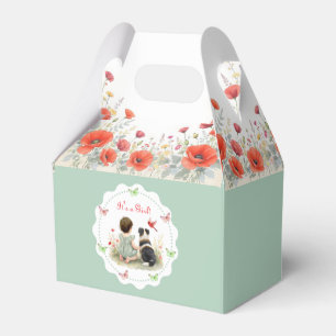 Baby Mädchen und ihre Welpen-Baby-Party Geschenkschachtel