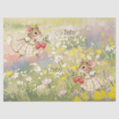 Baby Mädchen Waldtier Dusche Seidenpapier (Vorderseite)