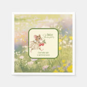 Baby Mädchen Waldtier Dusche Serviette (Vorderseite)