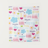 Baby Mädchen Wandteppich (Vorderseite)