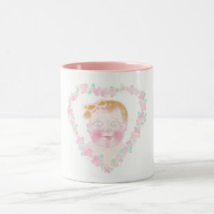 Baby-Mädchen-Wasserfarben-Tasse von ORDesigns. Tasse