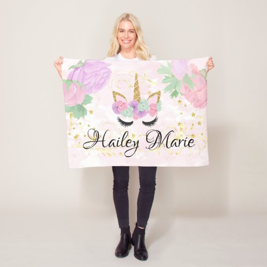 Baby-Mädchenniedlicher kundenspezifischer Fleecedecke (Beispiel)