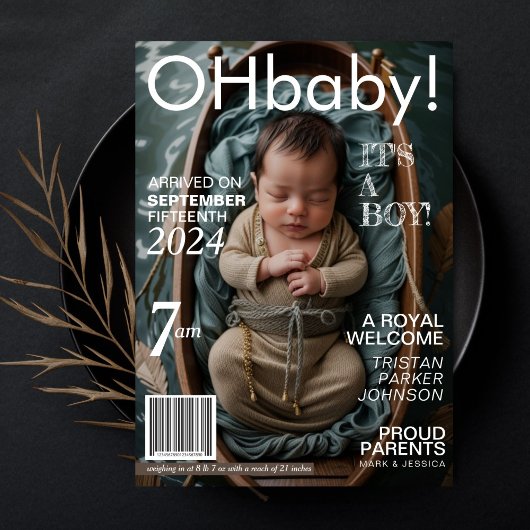Baby Magazine Birth Ankündigung