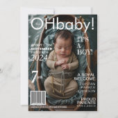 Baby Magazine Birth Ankündigung (Vorderseite)