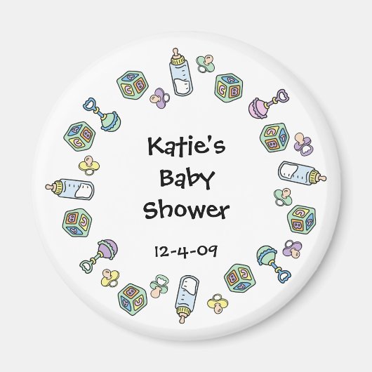 Baby Magnet - Flaschen, Schnuller, Blocks & Flasch (Vorne)