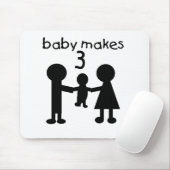 Baby Makes Three Mousepad (Mit Mouse)