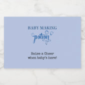 Baby Making Potion Baby Dusche Gefallen Blue Mini Alkoholflaschenetikett (Einzelnes Label)