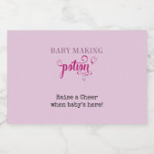 Baby Making Potion Baby Dusche Gefallen Pink Mini Alkoholflaschenetikett (Einzelnes Label)