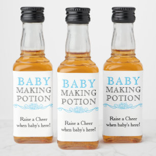 Baby Making Potion Baby Shower Geschenk Himmelblau Alkoholflaschenetikett