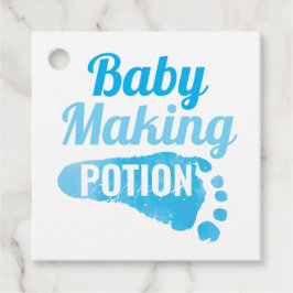Baby Making Potion Blue Footprint Dusche Vielen Da Geschenkanhänger