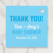 Baby Making Potion Blue Footprint Dusche Vielen Da Geschenkanhänger (Rückseite)