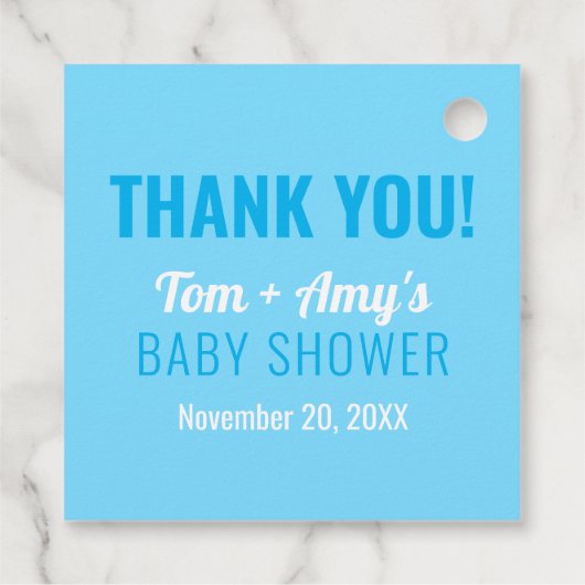 Baby Making Potion Blue Footprint Dusche Vielen Da Geschenkanhänger (Rückseite)