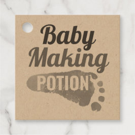 Baby Making Potion Gray Footprint Dusche Vielen Da Geschenkanhänger