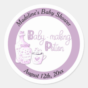 Baby Making Potion Lilac Baby Duschvorteil Runder Aufkleber