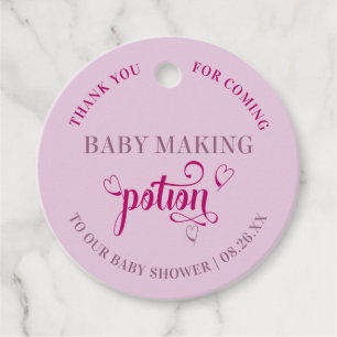 Baby Making Tränke Rosa Herz Typografie Vielen Dan Geschenkanhänger