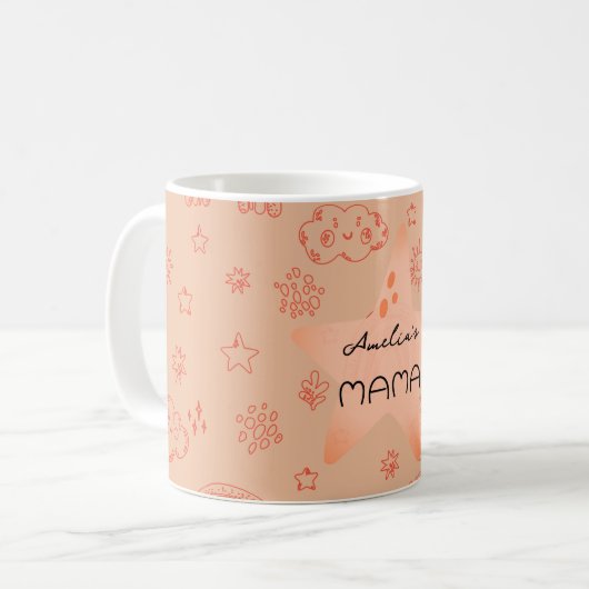 Baby Mama Boho Peachy Weather Kaffeetasse (Vorderseite Links)